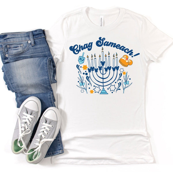 Happy Hanukkah Chag Sameach Chanukkah Disney Holiday Menorah Unisex t-shirt