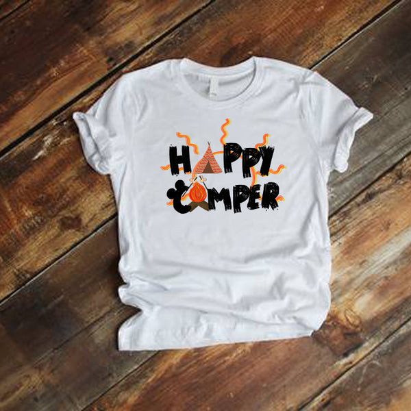 Happy Camper Fort Wilderness Resort and Campground Traveler Vacation Short-Sleeve Unisex T-Shirt