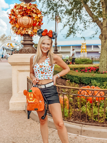 Disney Halloween Mickey Pumpkin Boo To You Crop Top