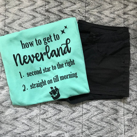 How to Get to Neverland Disney Peter Pan Shirt T-Shirt