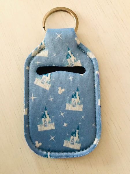 Disney Castle Keychain for Hand Sanitizer Disney Bag Travel Keychain