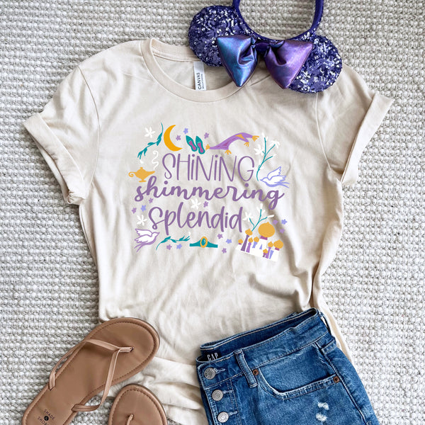 Jasmine Shining Shimmering T-Shirt Aladdin Disney Princess Jasmine T-Shirt