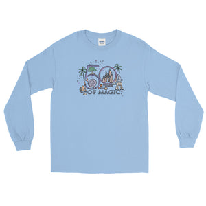 50 Years of Magic Long Sleeve T-Shirt Walt Disney World 50th Anniversary Long Sleeve T-Shirt