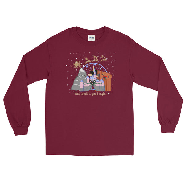 Christmas at Disneyland with Santa Men’s Long Sleeve Shirt