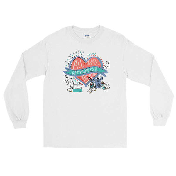 Stitch Love Long Sleeve Shirt Disney All You Need is Love Lilo and Stitch Long Sleeve Shirt