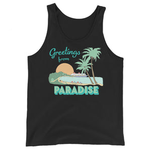 Disney Cruise Castaway Cay Greetings from Paradise Unisex Tank Top