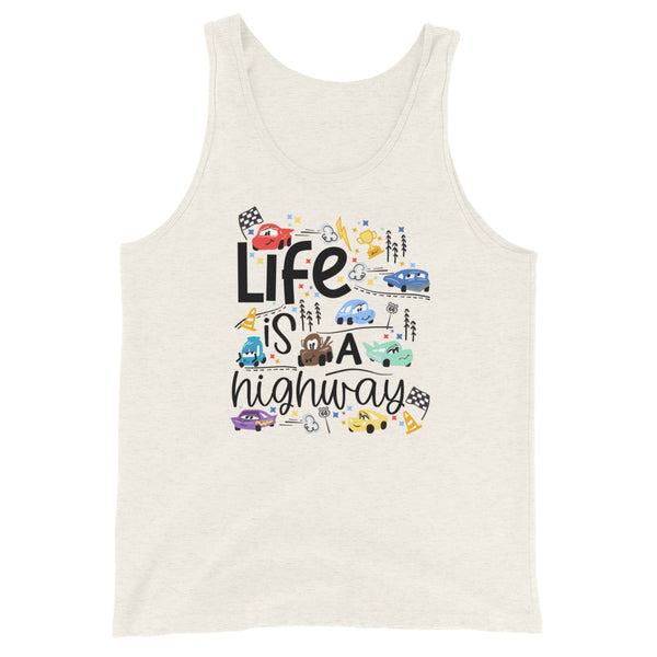 Cars Disney Unisex Tank Top Life is a Highway Disney Shirt Cars Unisex Tank Top