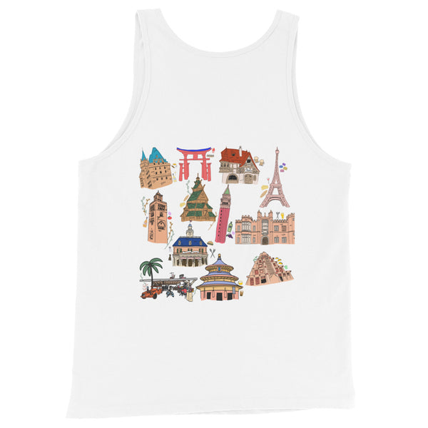 Epcot Around the World Unisex Tank Top Disney Food and Wine Festival Eat Around the World Showcase Unisex Tank Top