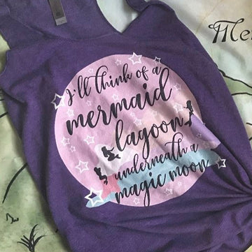 Mermaid Lagoon Peter Pan Tank Top Think Happy Thoughts Disney Tank Top