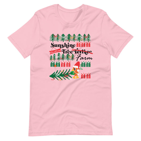 Orange Bird Christmas T-Shirt Sunshine Tree Terrace Short-Sleeve T-Shirt