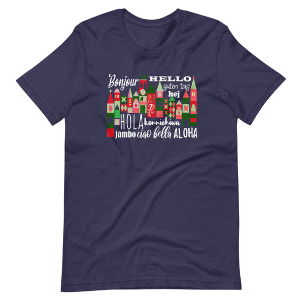 Small World Holiday T-Shirt Disney Small World Many Languages Christmas T-Shirt