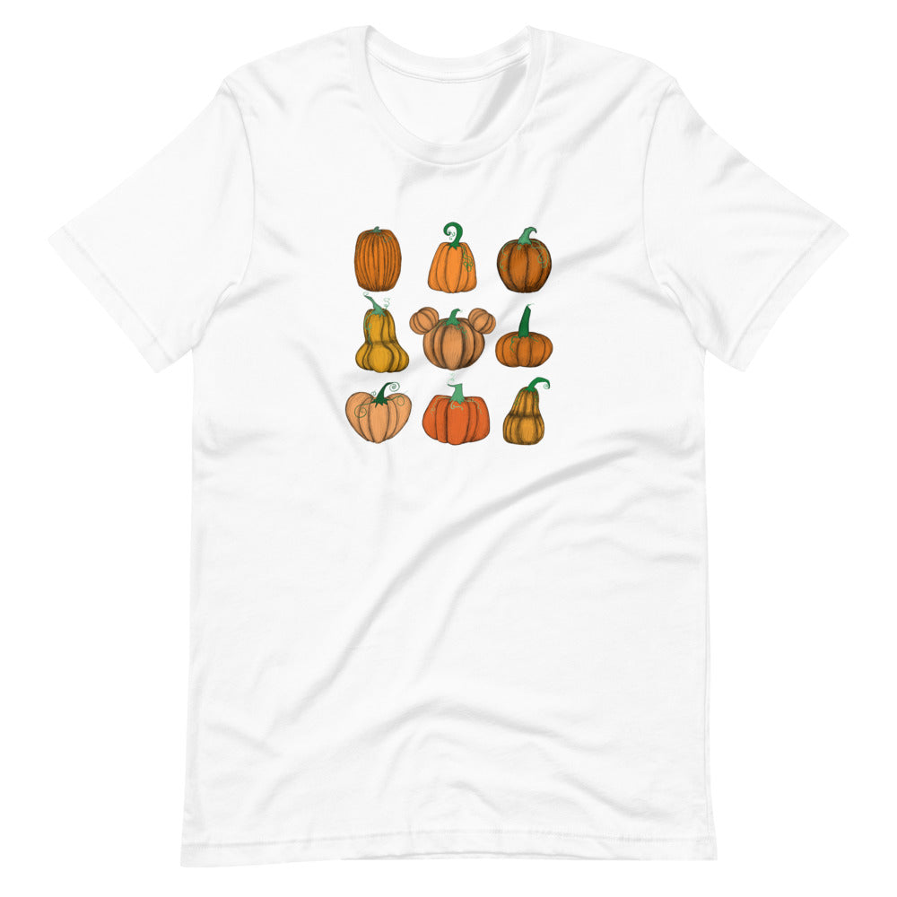 Mickey Pumpkin Patch T-Shirt Fall Short-Sleeve Unisex T-Shirt