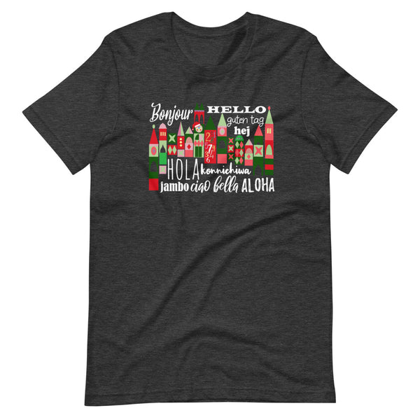 Small World Holiday T-Shirt Disney Small World Many Languages Christmas T-Shirt