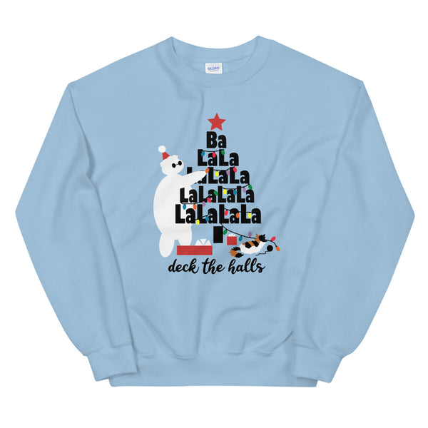 Baymax Disney Christmas Sweatshirt Christmas Tree with Furry Baby Unisex Sweatshirt