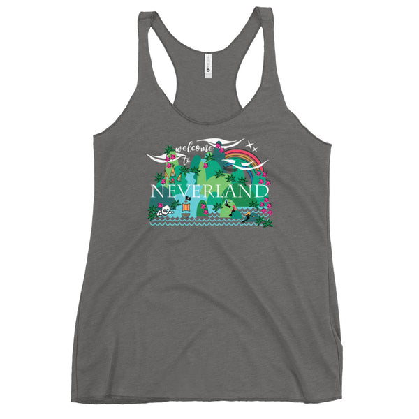 Neverland Tank Top Disney Mermaids Disney Peter Pan Disney Ladies Racerback Tank Top