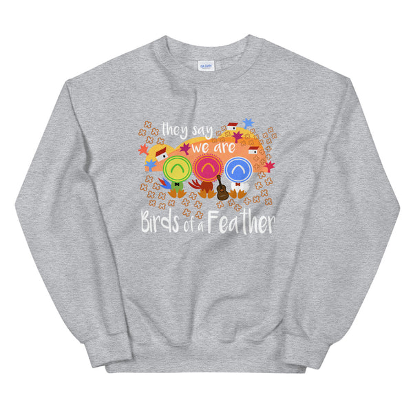 Three Caballeros Sweatshirt, Disney Birds of a Feather Unisex Crew Disney Sweatshirt