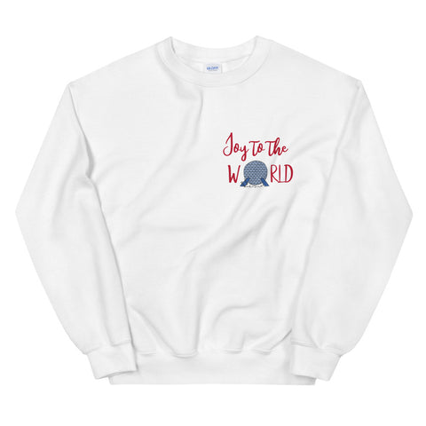 Epcot Holiday Sweatshirt Joy to the World Showcase Christmas Unisex Crew Sweatshirt