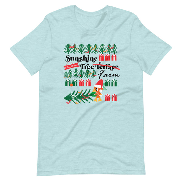 Orange Bird Christmas T-Shirt Sunshine Tree Terrace Short-Sleeve T-Shirt