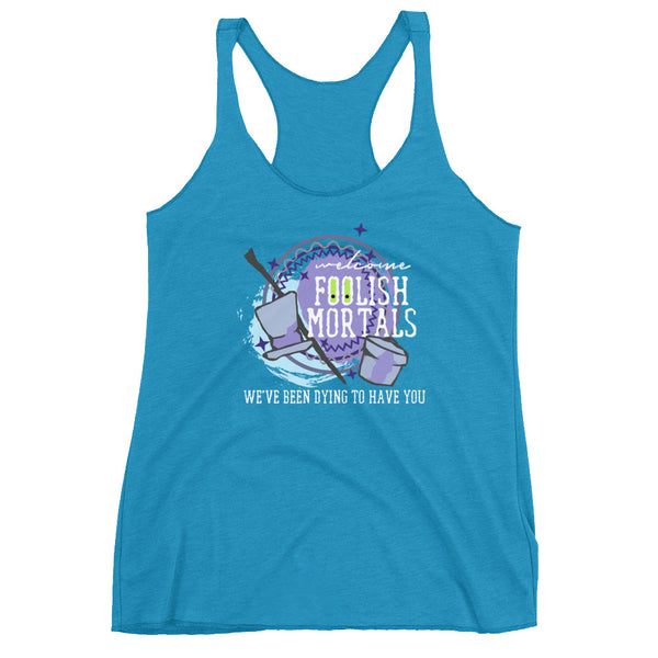 Haunted Mansion Foolish Mortals Tank Top Hatbox Ghost Dying to Have You Tank Top