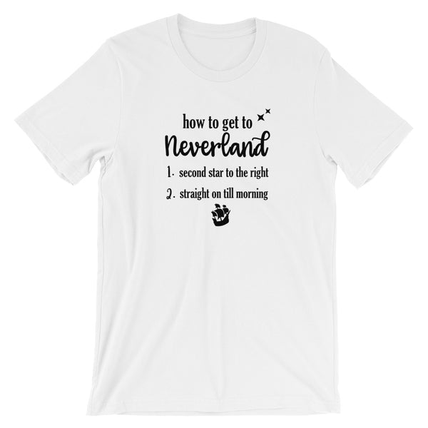 How to Get to Neverland Disney Peter Pan Shirt T-Shirt