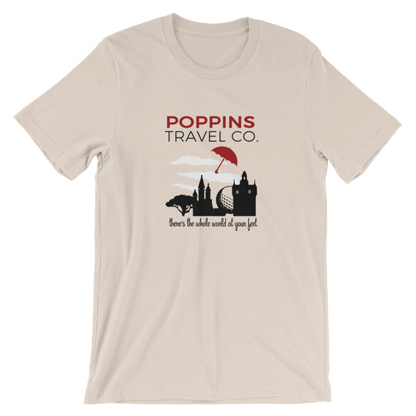 Mary Poppins Travel Co., Red Umbrella Unisex T-Shirt