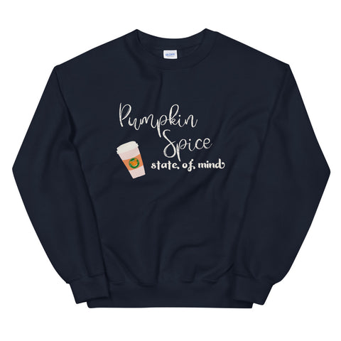 Pumpkin Spice State of Mind Fall Coffee Sweatshirt