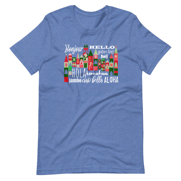 Small World Holiday T-Shirt Disney Small World Many Languages Christmas T-Shirt