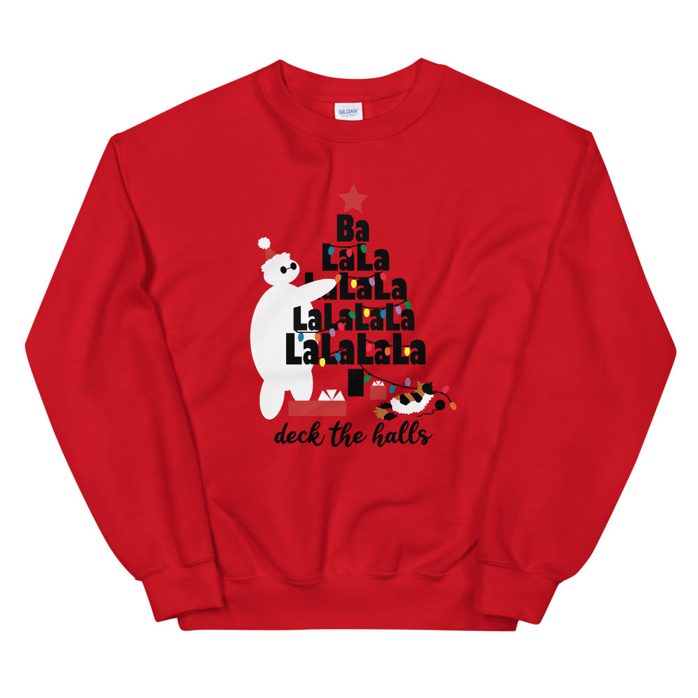 Baymax Disney Christmas Sweatshirt Christmas Tree with Furry Baby Unisex Sweatshirt