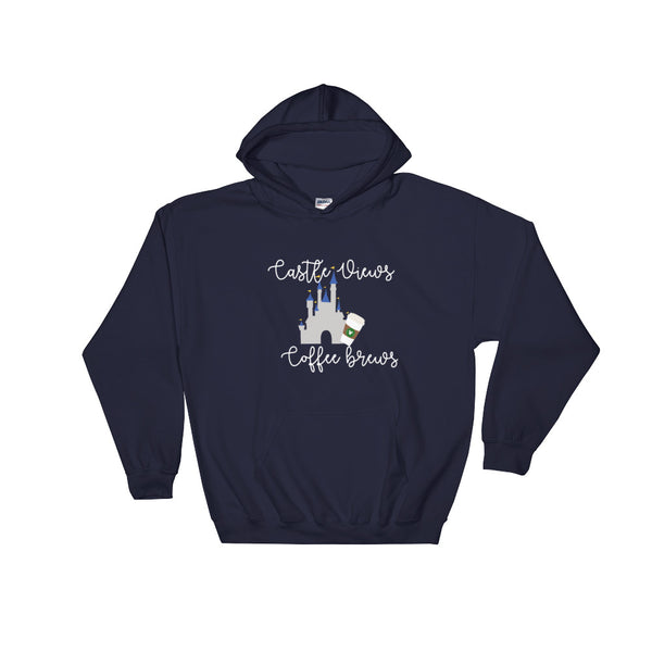 Castle Views and Coffee Brews Disney Hooded Sweatshirt