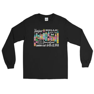 Small World Hello Long Sleeve T-Shirt Disney Small World Many Languages Long Sleeve T-Shirt