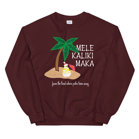 Dole Whip Melekalikimaka Sweatshirt Hawaiian Christmas Unisex Sweatshirt