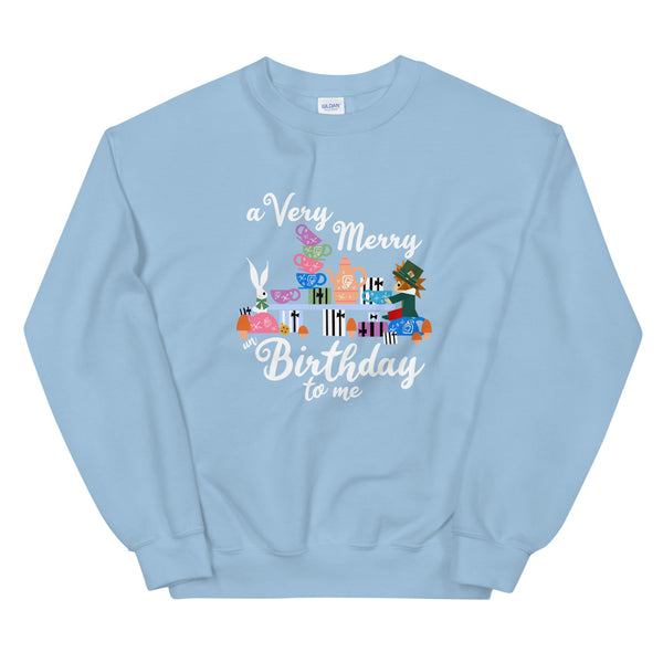 Disney Birthday Sweatshirt Alice in Wonderland A Very Merry un Birthday To Me Crew Sweatshirt