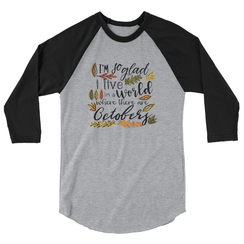 Octobers Raglan, Fall Shirt, Anne of Green Gables Shirt