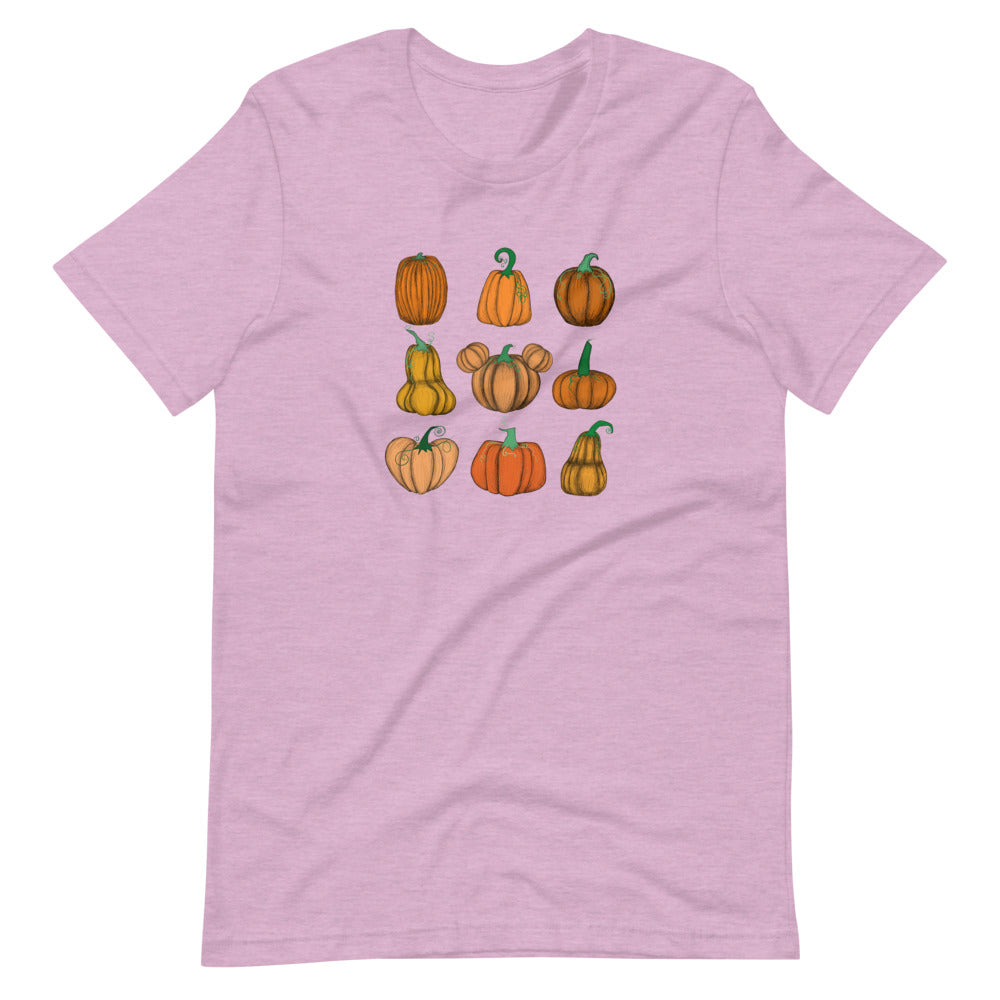 Mickey Pumpkin Patch T-Shirt Fall Short-Sleeve Unisex T-Shirt