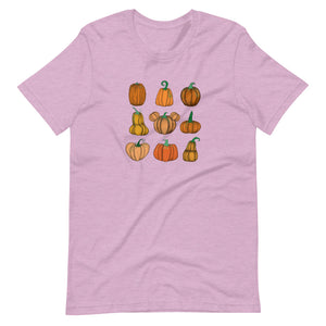 Mickey Pumpkin Patch T-Shirt Fall Short-Sleeve Unisex T-Shirt