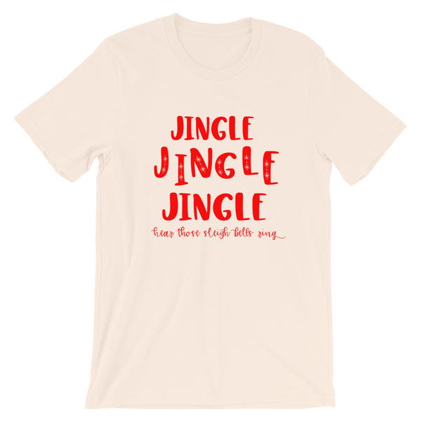 Rudolph Santa Claus Jingle Bells Christmas Holiday Short-Sleeve Unisex T-Shirt