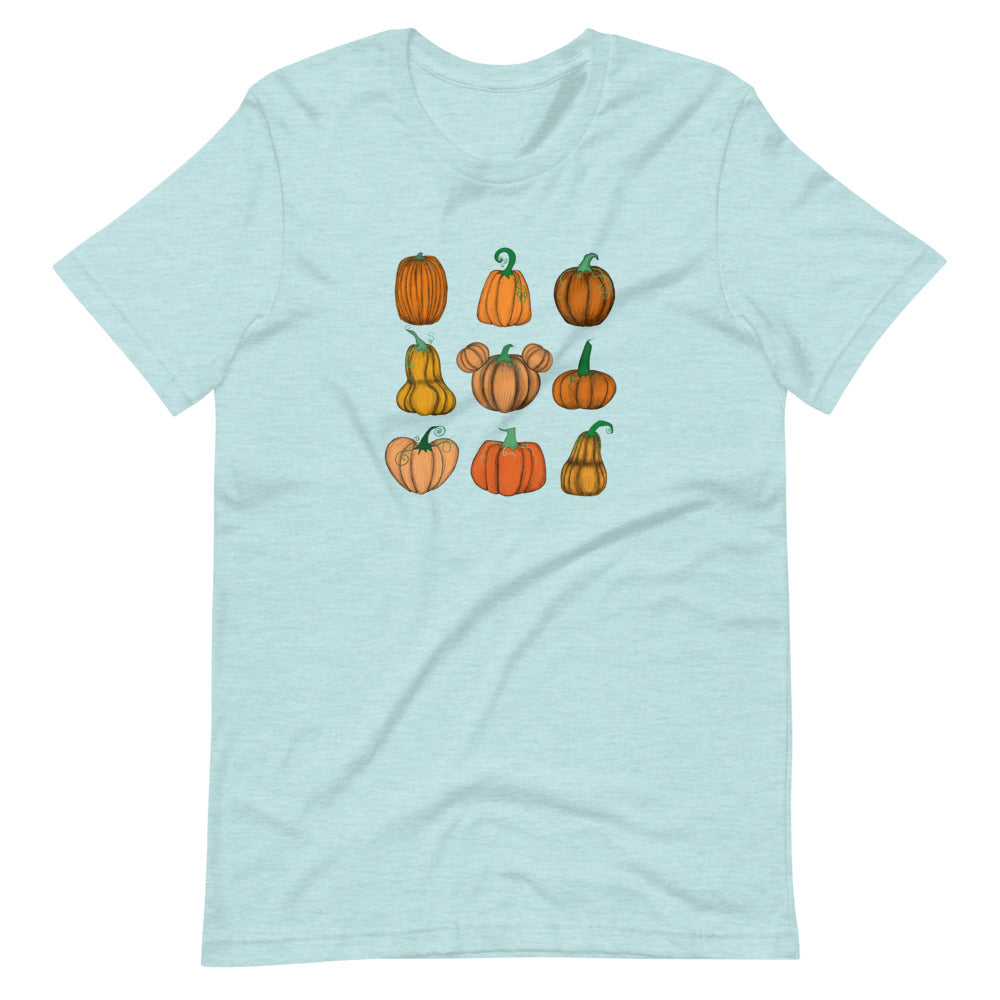 Mickey Pumpkin Patch T-Shirt Fall Short-Sleeve Unisex T-Shirt