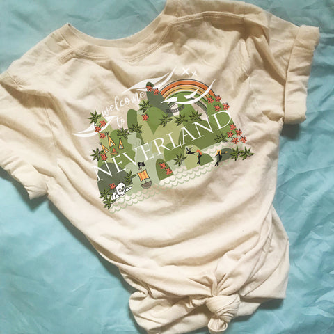 Neverland Vintage T-Shirt Disney Mermaids Disney Peter Pan Disney Unisex Vintage T-Shirt