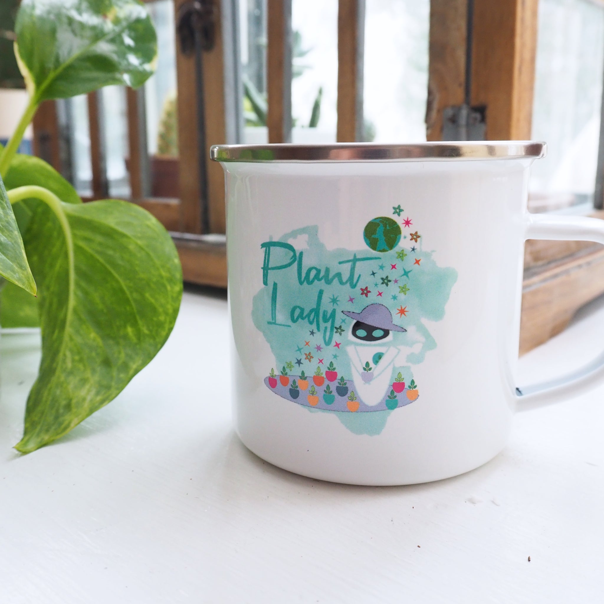 Plant Lady EVE Disney Wall-E Inspired Camping Mug