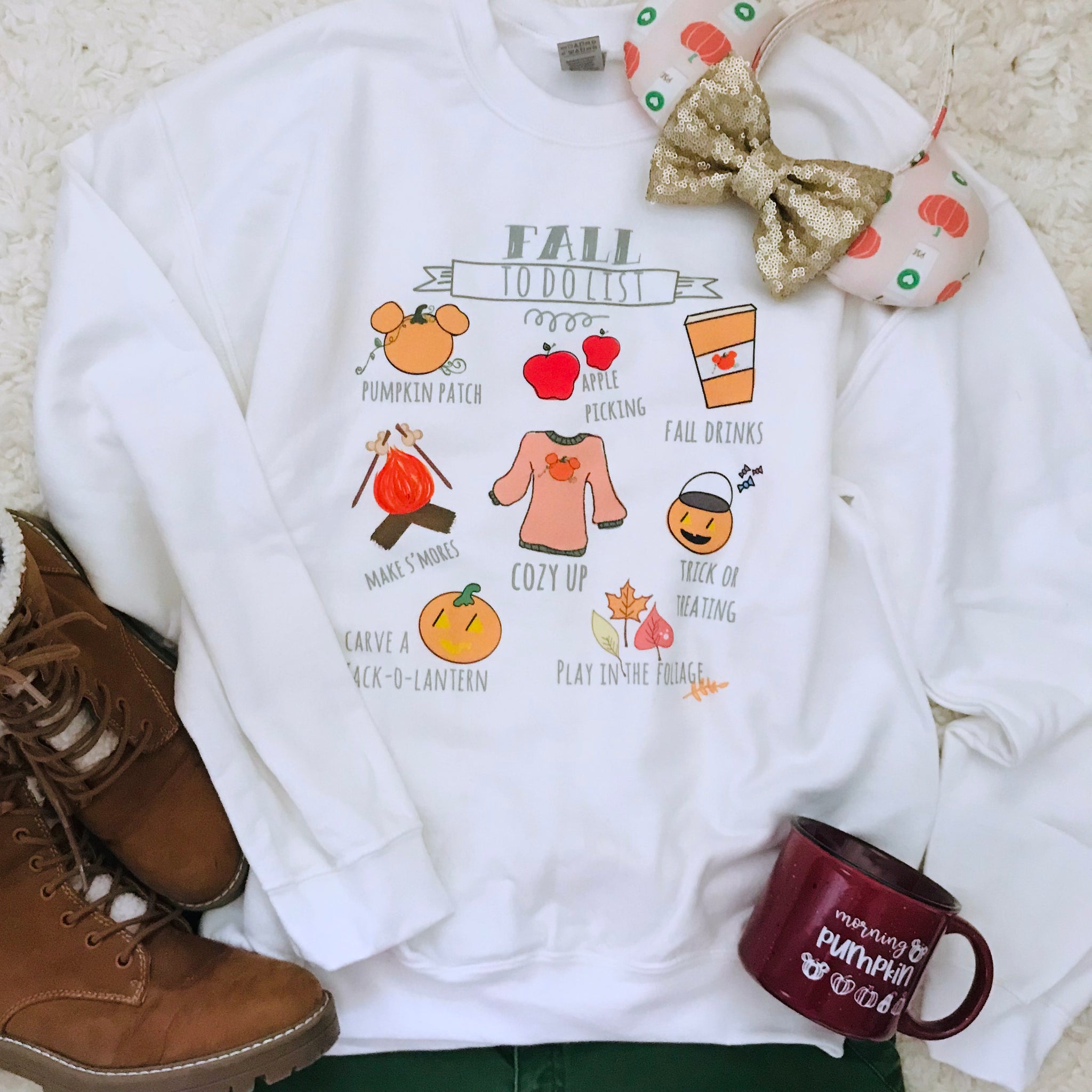 Fall To Do List Mickey Pumpkin Disney Halloween Unisex Sweatshirt