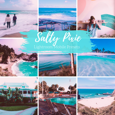 Salty Pixie Preset, Beachy Lightroom Mobile Preset, Turquoise Preset Lightroom CC