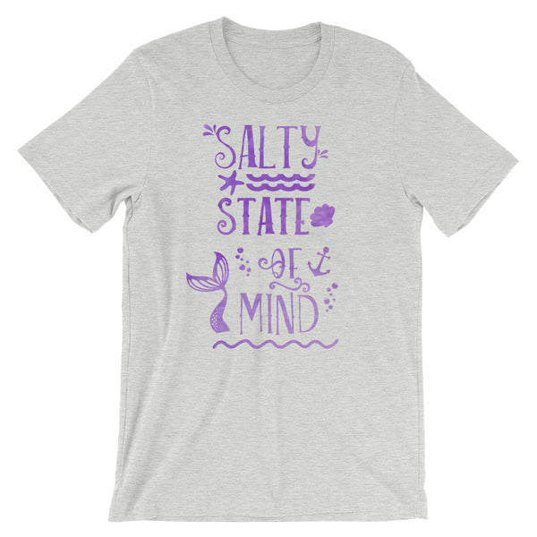 Mermaid Salty State of Mind Ocean Conservation Beach Short-Sleeve Unisex T-Shirt