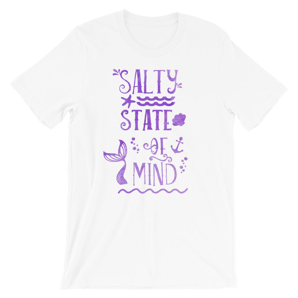 Mermaid Salty State of Mind Ocean Conservation Beach Short-Sleeve Unisex T-Shirt