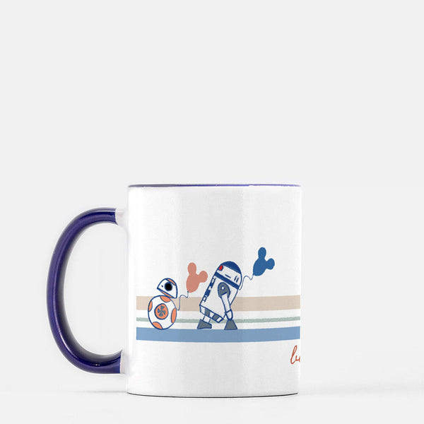 Star Wars Mug Best Day Ever with BB8 and R2D2 Disney Sketch Balloon Coffee Cup- 11 oz