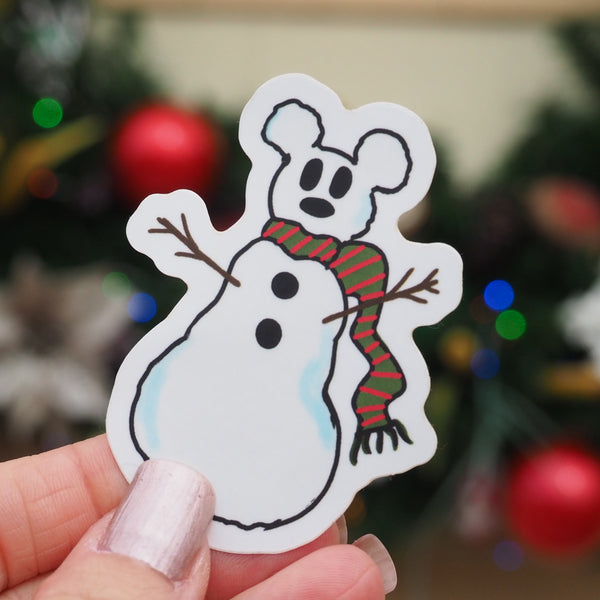 Mickey Snowman Disney Winter Sticker