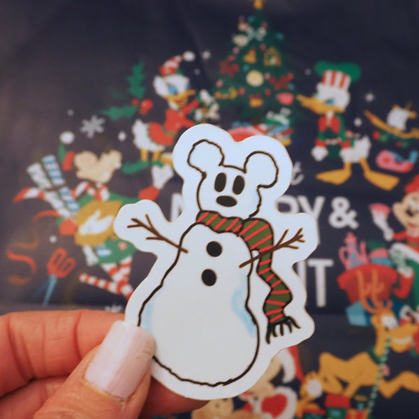 Mickey Snowman Disney Winter Sticker