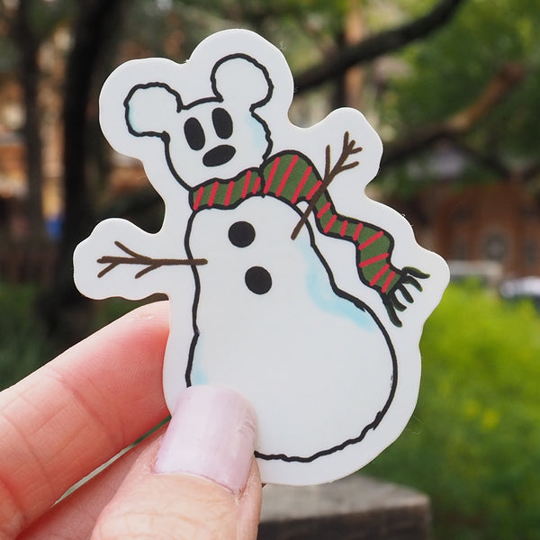 Mickey Snowman Disney Winter Sticker