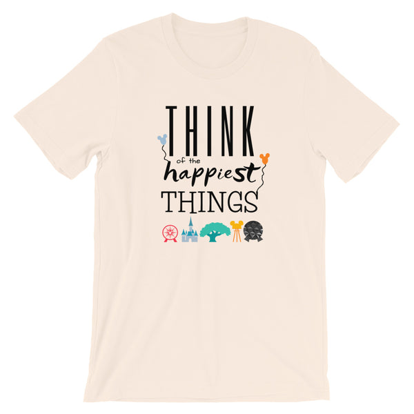 Think Disney Vacation Happiest Things Short-Sleeve Unisex T-Shirt