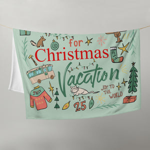 Christmas Vacation Throw Blanket- READY TO SHIP- Fleece- 60x 50