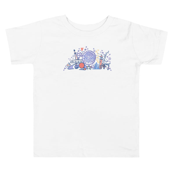 EPCOT 50th Anniversary Toddler T-Shirt Spaceship Earth Epcot 50th Disney Toddler T-Shirt